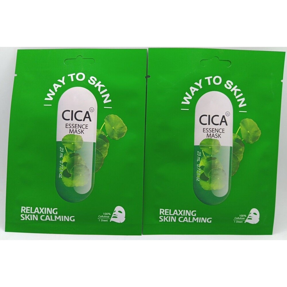 Cica essence skin calming Face mask Pack Of 2